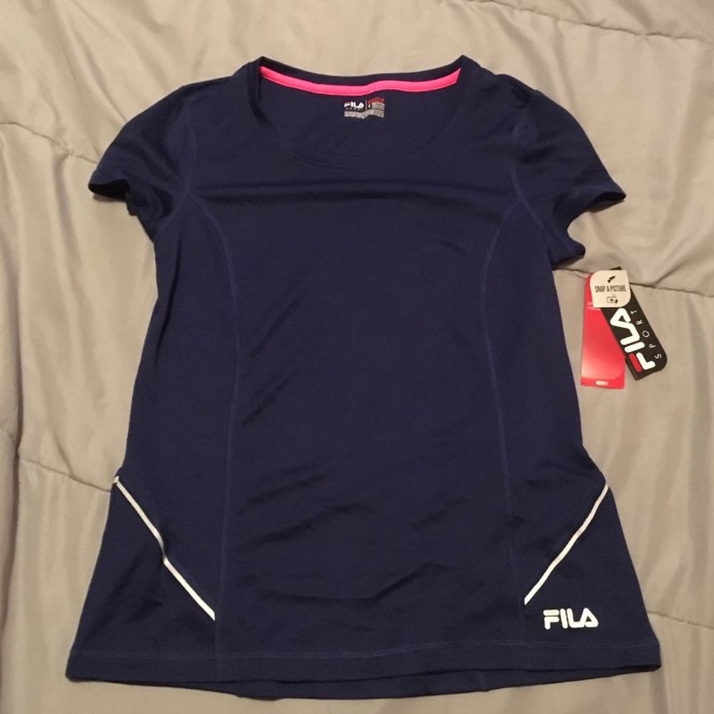 Fila Workout Running Athletic Shirt Blue Small